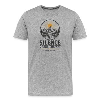 Silent Mountain Way - Men's Premium Organic T-Shirt - heather grey - Front - Damien (186cm)