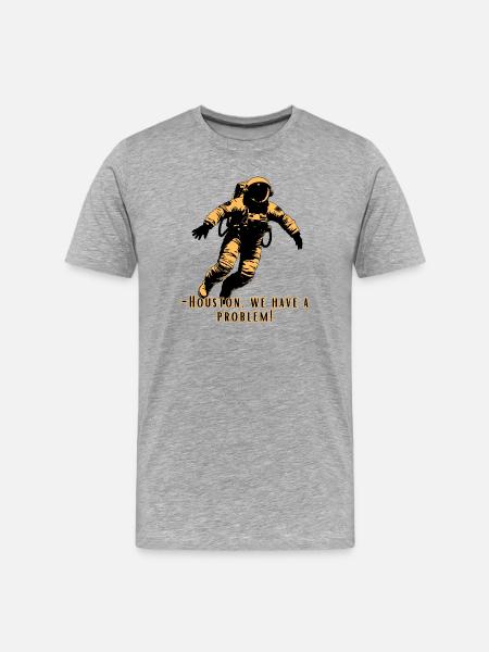 Houston-we have a problem - Men's Premium Organic T-Shirt - heather grey
