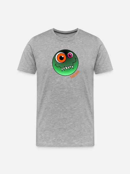 KRÖKÖDÖL - the-off crocodile monster - Men's Premium Organic T-Shirt - heather grey
