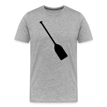 Kayak Paddle - Men's Premium Organic T-Shirt - heather grey - Front - Damien (186cm)