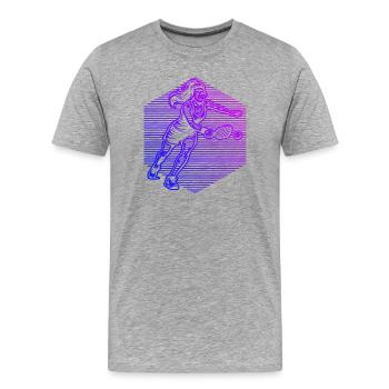Cadeau pour joueur de pickleball pour les fans de pickleball pro - T-shirt bio Premium Homme - gris chiné - Devant - Damien (186cm)