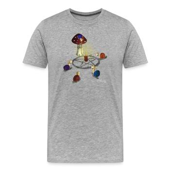 All hail the snail  - Männer Premium Bio T-Shirt - Grau meliert - Vorne - Damien (186cm)