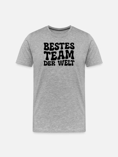 Bestes Team der Welt - Männer Premium Bio T-Shirt - Grau meliert
