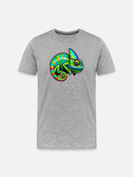 chameleon - Men's Premium Organic T-Shirt - heather grey