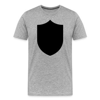Mittelalterlicher Schild - Männer Premium Bio T-Shirt - Grau meliert - Vorne - Damien (186cm)