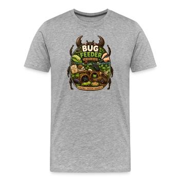 Bug Feeder Insect Friend Terrarium Bug Hunter - Men's Premium Organic T-Shirt - heather grey - Front - Damien (186cm)