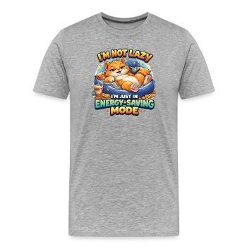 Cats in energy-saving mode - Men's Premium Organic T-Shirt - heather grey - Front - Damien (186cm)