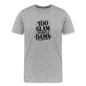 Trop glamour pour s’en soucier - T-shirt bio Premium Homme - gris chiné - Devant - Damien (186cm)