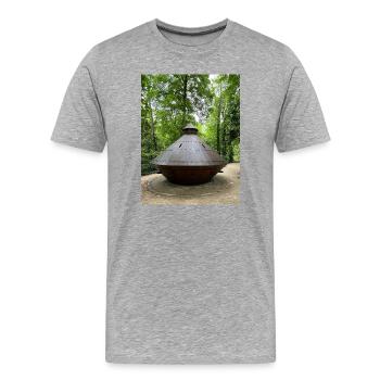 Leonardo da Vinci's Tank - Men's Premium Organic T-Shirt - heather grey - Front - Damien (186cm)