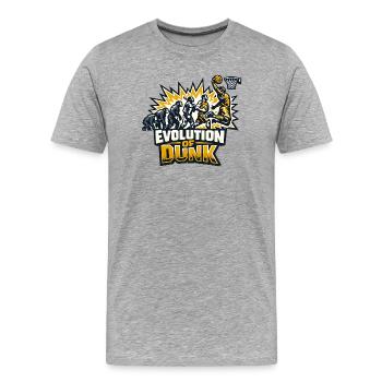 Evolution of Dunk – Basketball Mashup - Männer Premium Bio T-Shirt - Grau meliert - Vorne - Damien (186cm)