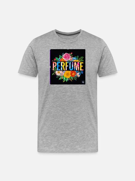 Perfume Floral Splendor Letterprint - Men's Premium Organic T-Shirt - heather grey