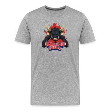 Raging bull - Men's Premium Organic T-Shirt - heather grey - Front - Damien (186cm)