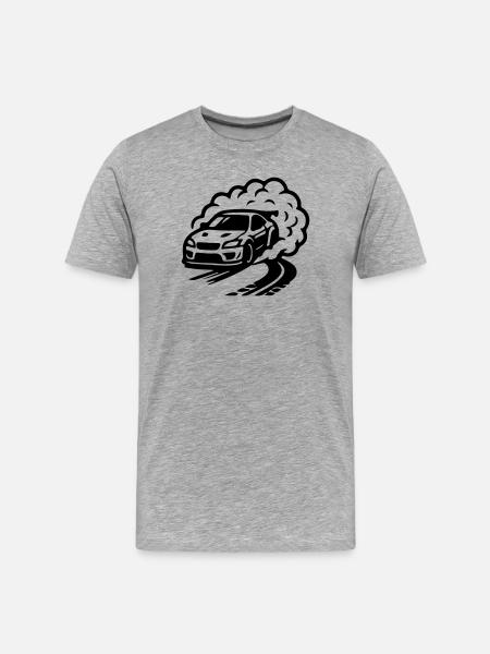 Car Drifting Icon - Men's Premium Organic T-Shirt - heather grey