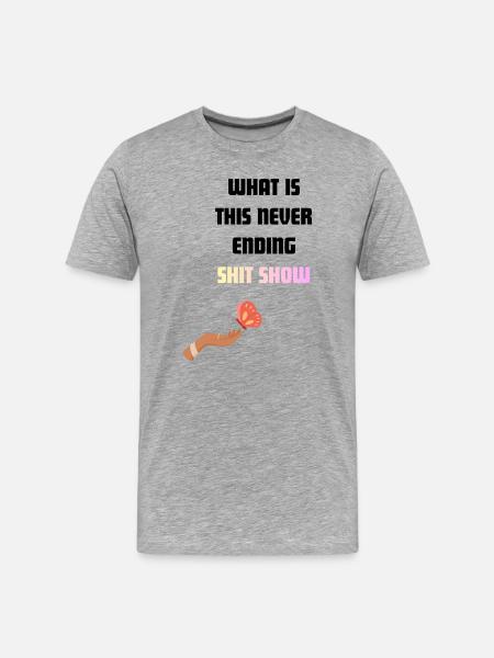 It Never Ends - Men's Premium Organic T-Shirt - heather grey
