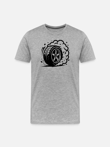 Car Tire Drifting Icon - Men's Premium Organic T-Shirt - heather grey