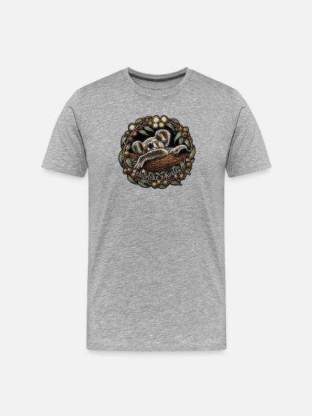 Chill Like a Koala - Men's Premium Organic T-Shirt - heather grey