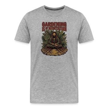 Jardinage des racines - T-shirt bio Premium Homme - gris chiné - Devant - Damien (186cm)