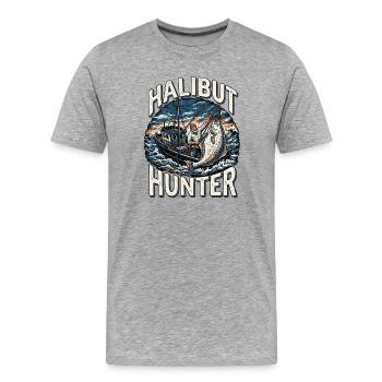 Sea Angler - T-shirt bio Premium Homme - gris chiné - Devant - Damien (186cm)