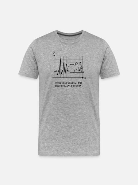 Unpredictable but Physically Present - Men's Premium Organic T-Shirt - heather grey