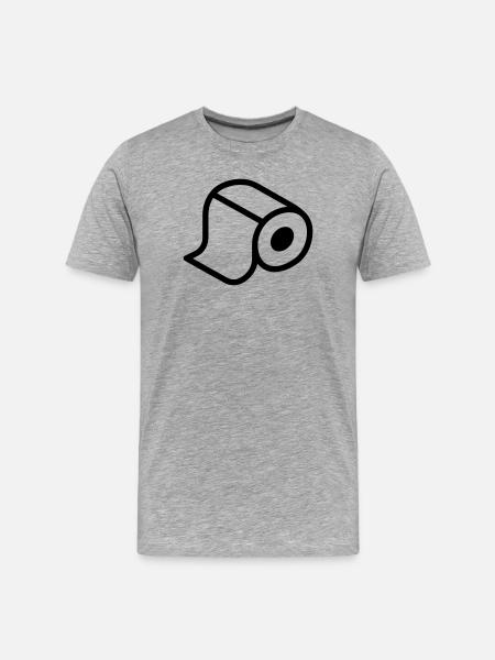 toilet paper roll - Men's Premium Organic T-Shirt - heather grey