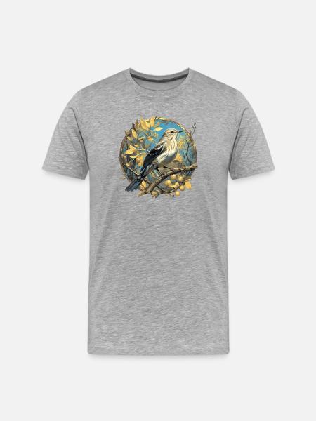 Oiseaux moqueurs Oiseaux moqueurs - T-shirt bio Premium Homme - gris chiné