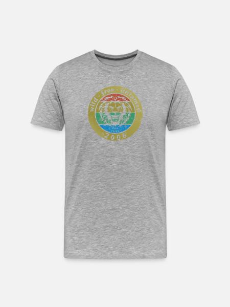 Wild, free & untamed since 07/2006 - Men's Premium Organic T-Shirt - heather grey