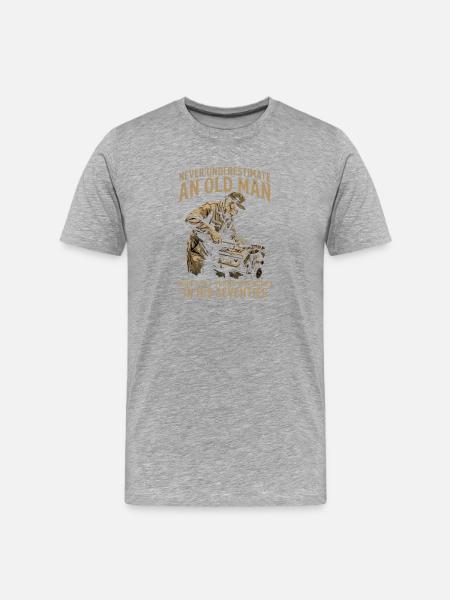 70 Anniversaire - T-shirt bio Premium Homme - gris chiné