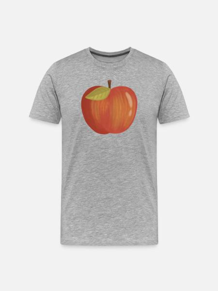 Hand-Painted Apple Gradient - Men's Premium Organic T-Shirt - heather grey