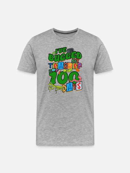 I've Bugged My Teacher 100 Days - Men's Premium Organic T-Shirt - heather grey