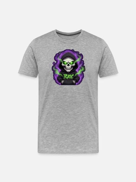 Skeleton Toxic - Men's Premium Organic T-Shirt - heather grey
