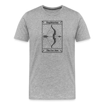 Sagittarius | Tarot card zodiac sign - Men's Premium Organic T-Shirt - heather grey - Front - Damien (186cm)