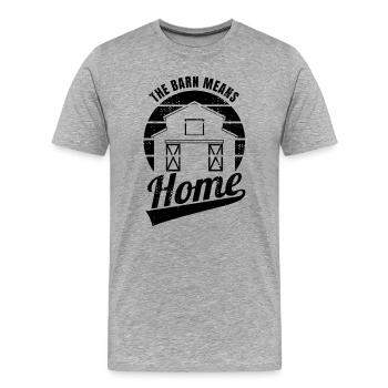Inspiration agricole - T-shirt bio Premium Homme - gris chiné - Devant - Damien (186cm)