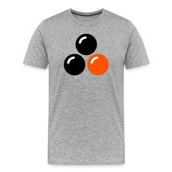Tischtennisbälle Tischtennis Verein Ping Pong - Männer Premium Bio T-Shirt - Grau meliert - Vorne - Damien (186cm)