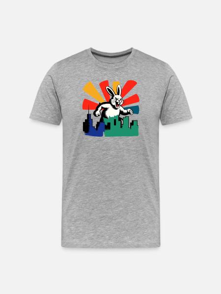 Evil Bunny Rampage - Men's Premium Organic T-Shirt - heather grey