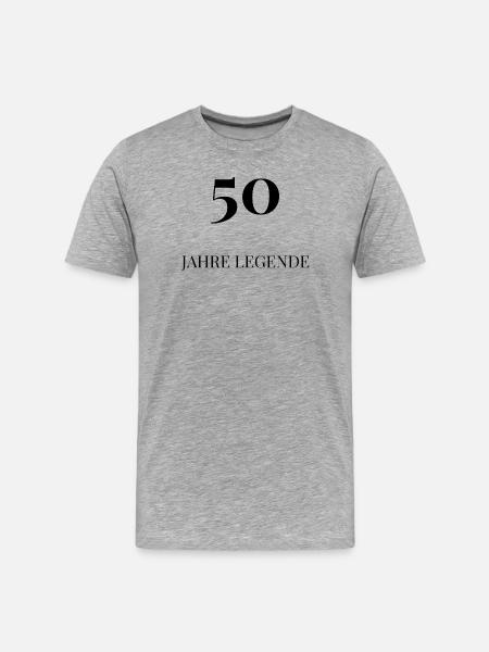 50 Jahre Legende - Männer Premium Bio T-Shirt - Grau meliert