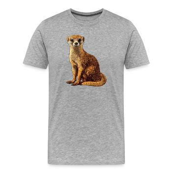 La mangouste de la mangouste - T-shirt bio Premium Homme - gris chiné - Devant - Damien (186cm)