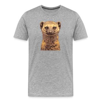 La mangouste de la mangouste - T-shirt bio Premium Homme - gris chiné - Devant - Damien (186cm)