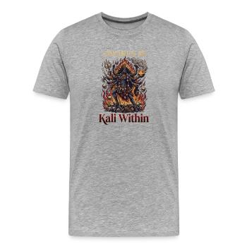 Awaken the Kali in you - Men's Premium Organic T-Shirt - heather grey - Front - Damien (186cm)