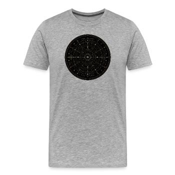 Microimpressions motivatives du thème minimalisme minimaliste - T-shirt bio Premium Homme - gris chiné - Devant - Damien (186cm)