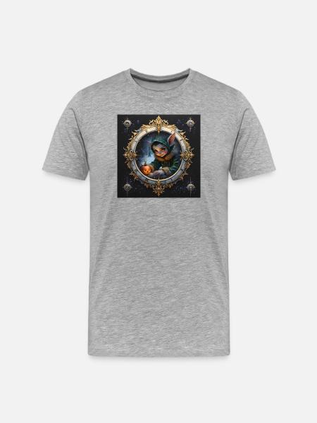 Astral Goblin on Gold Watch - Men's Premium Organic T-Shirt - heather grey