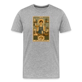 Hobbybäcker | Brot Backen Tarot - Männer Premium Bio T-Shirt - Grau meliert - Vorne - Damien (186cm)