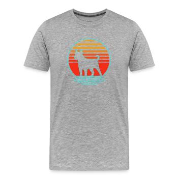 Staffordshire Bullterrier - Männer Premium Bio T-Shirt - Grau meliert - Vorne - Damien (186cm)
