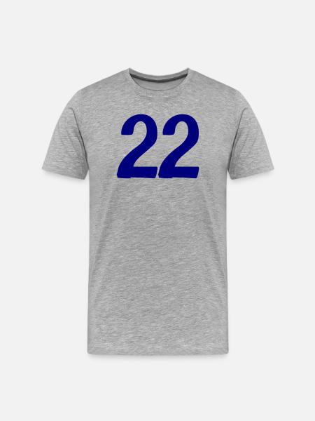 22 - Männer Premium Bio T-Shirt - Grau meliert