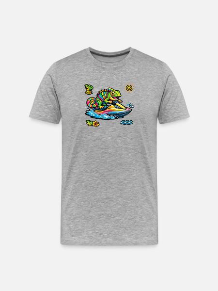Chama Jet Colour Rush - Men's Premium Organic T-Shirt - heather grey