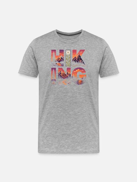 Hiking - Outdoor Adventure - Men's Premium Organic T-Shirt - heather grey