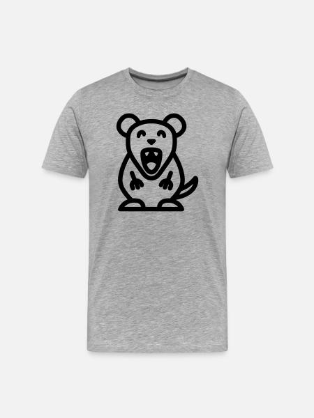 souris - T-shirt bio Premium Homme - gris chiné