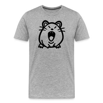 Mouse - Men's Premium Organic T-Shirt - heather grey - Front - Damien (186cm)