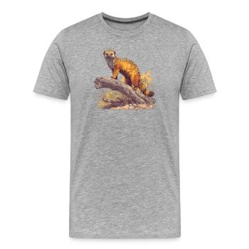 La mangouste de la mangouste - T-shirt bio Premium Homme - gris chiné - Devant - Damien (186cm)