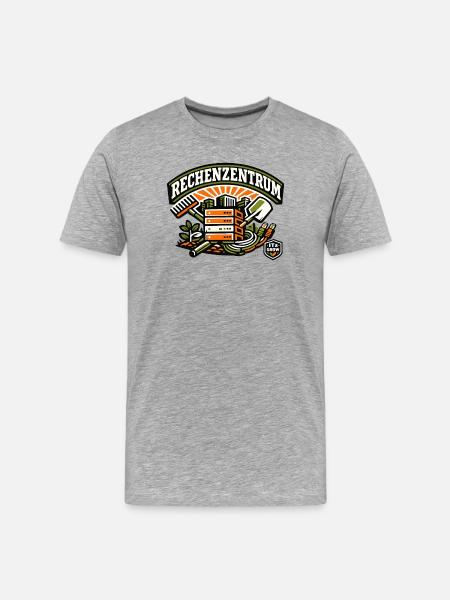Rechenzentrum IT-Wachstum - Männer Premium Bio T-Shirt - Grau meliert