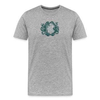 The Necronomicon - Men's Premium Organic T-Shirt - heather grey - Front - Damien (186cm)